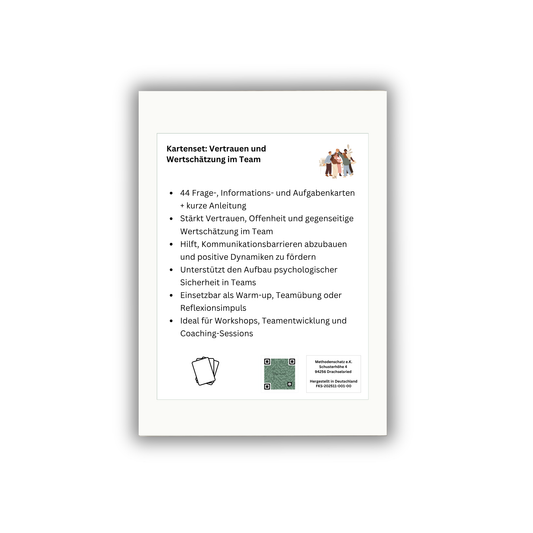 Kartenset: Vertrauen und Wertschätzung im Team